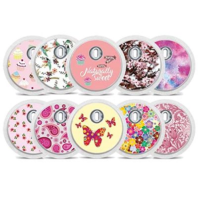 FreeStyle Libre 3 Sensor Stickers - Set of 10 "Happy Pink" - Stickers for Sensors | Diasticker
