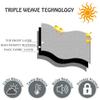 Blackout Curtains with Grommets, Treer 3D Pattern, 2-Piece Set, White Cat, W132 x L160 cm view 3