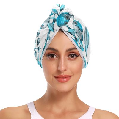 2-Pack Floral Microfiber Hair Towels, Twist Turbans for Wet Hair