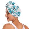 2-Pack Floral Microfiber Hair Towels, Twist Turbans for Wet Hair view 2