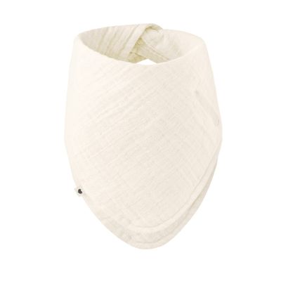 BIBS Bandana Bib, Soft Bib, Organic Cotton Muslin, Danish Design, One Size (0-36 Months), Ivory