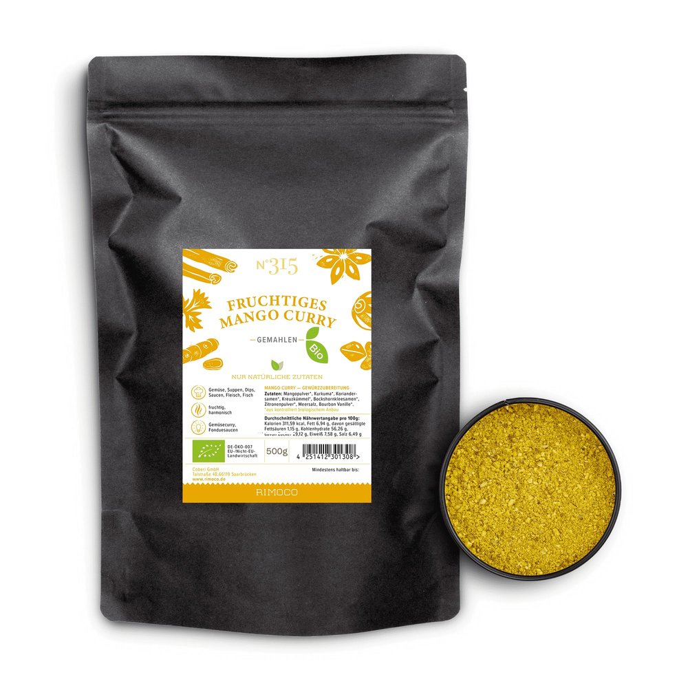 Rimoco N315 Organic Fruity Mango Curry, Mild, 500 g