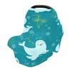Seelwen Fischen Blue Baby Car Seat Canopy and Nursing Cover view 2