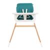 Kikkaboo 2-in-1 Modo High Chair, Wooden Toddler Chair, Harness, Adjustable Footrest, Green view 2