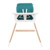 Kikkaboo 2-in-1 Modo High Chair, Wooden Toddler Chair, Harness, Adjustable Footrest, Green view 4