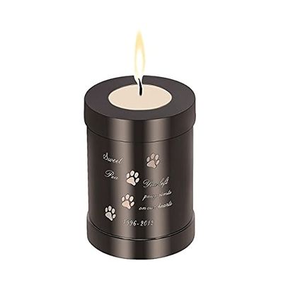 KBFDWEC 75 x 54 mm Stainless Steel Engravable Pet Memorial Ash Urn