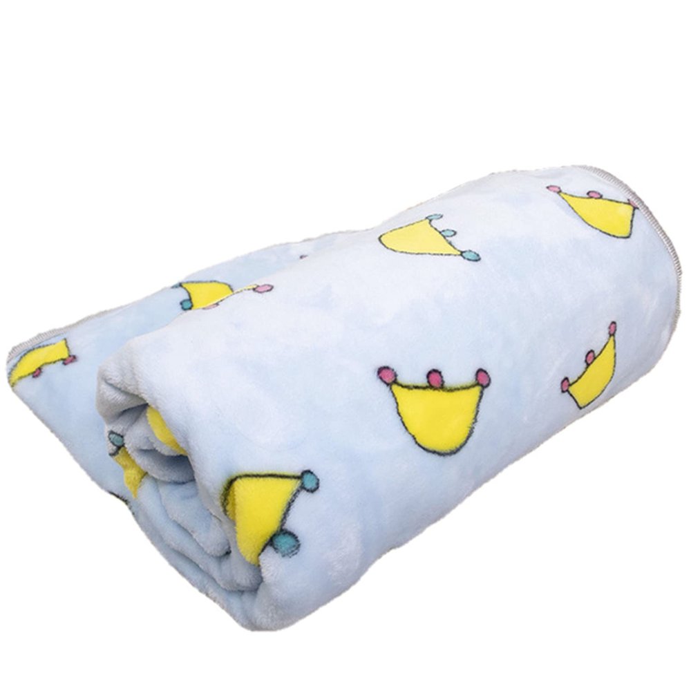 UKKO Flannel Dog Blanket, Warm Winter Pet Mat, Crown, 50 × 70 cm