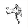 Kids' Room Wall Decal Art, Name Label, Football Vinyl Sticker 58 x 73 cm view 1
