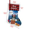 BAGEYOU 1-Pack Personalized Red Christmas Stocking with Cute Dog, Portuguese Water Dog, Bone, Green Buffalo Plaid and Snowflake, 36.6 cm view 2