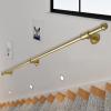 CL-ZZZ Wall Handrail for Stair Steps, Complete Kit, Outdoor Anti-Slip Safety Grab Bar, Gold (360 cm) view 1