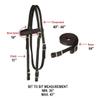 Majestic Ally Padded Horse Halter with Reins, Royal Blue, Full view 2