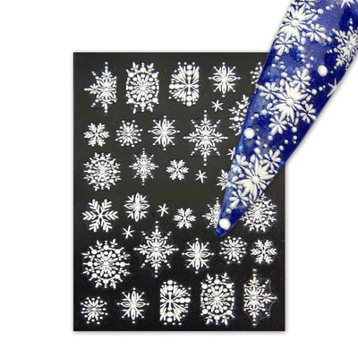 Rubber Relief Nail Art Stickers with Raised Texture for Christmas