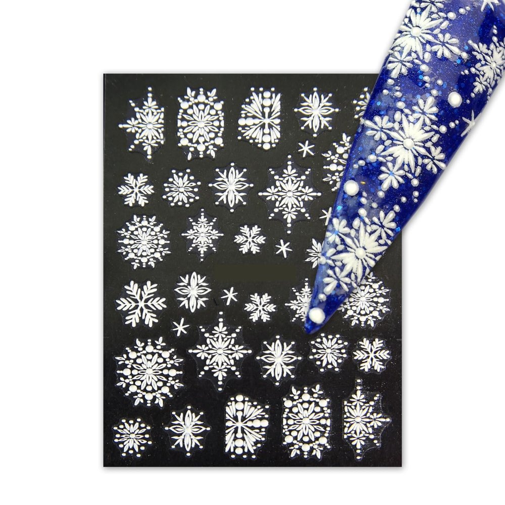 Rubber Relief Nail Art Stickers with Raised Texture for Christmas