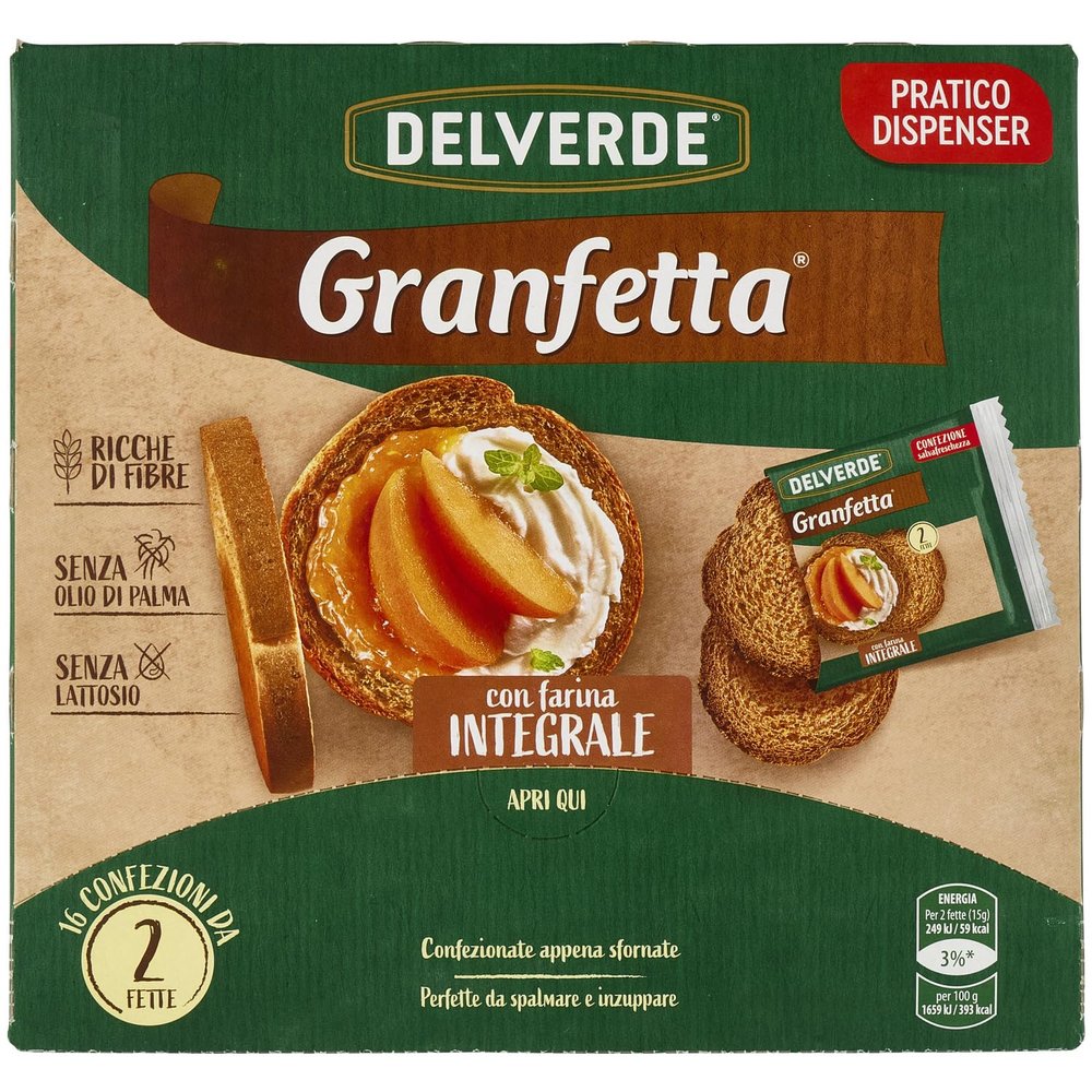 Buitoni Granfetta Whole Wheat Rusks, 16 x 2, 240 g