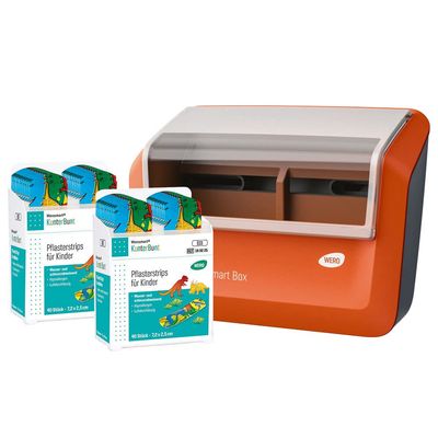 WERO Smart Box Bandage Dispenser with KunterBunt Children's Bandage Strips