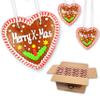 10-Pack Gingerbread Hearts Variety Box, “Merry X-Mas,” 14 cm view 2