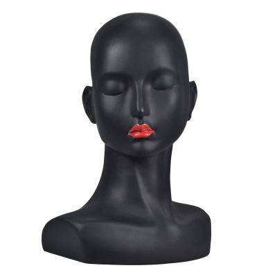 caihuashopping Female Mannequin Head Wig Stand, White (Color: 1)