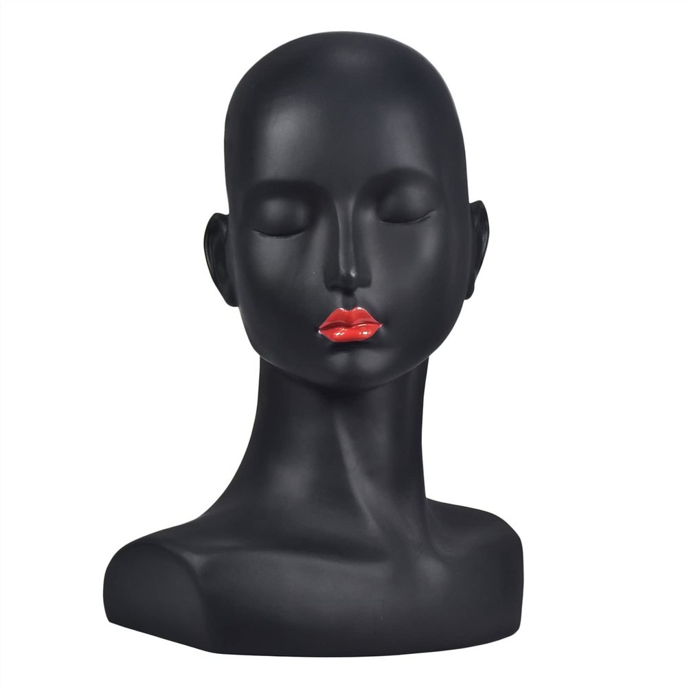 caihuashopping Female Mannequin Head Wig Stand, White (Color: 1)