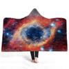 Starry Sky Universe Hooded Blanket, Double-Layer Plush, 150 x 200 cm view 1