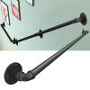 CL-ZZZ Black Staircase Safety Grab Bar, Wrought-Iron Handrail for Stairs, Verandas and Decks, 480 cm view 1