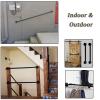 CL-ZZZ Black Staircase Safety Grab Bar, Wrought-Iron Handrail for Stairs, Verandas and Decks, 480 cm view 3
