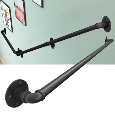 CL-ZZZ Black Stair Railing and Safety Grab Bar, Wrought-Iron Metal Handrail for Stairs, Porch, or Deck (300 cm)
