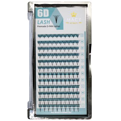 P-Beauty Cosmetic Accessories | Macy Y-Lashes 6D Volume Technique | Volume Lashes for Professional Eyelash Extensions | Curl: C | Thickness: 0.05 mm | Mixed Lengths: 10, 12, 14 mm