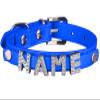 Scarlet Pet | My-Name Dog Collar with 5 Rhinestone Letters; Customizable with Your Dog's Name; Additional Letters Available (XS: 26 cm, Blue) view 1