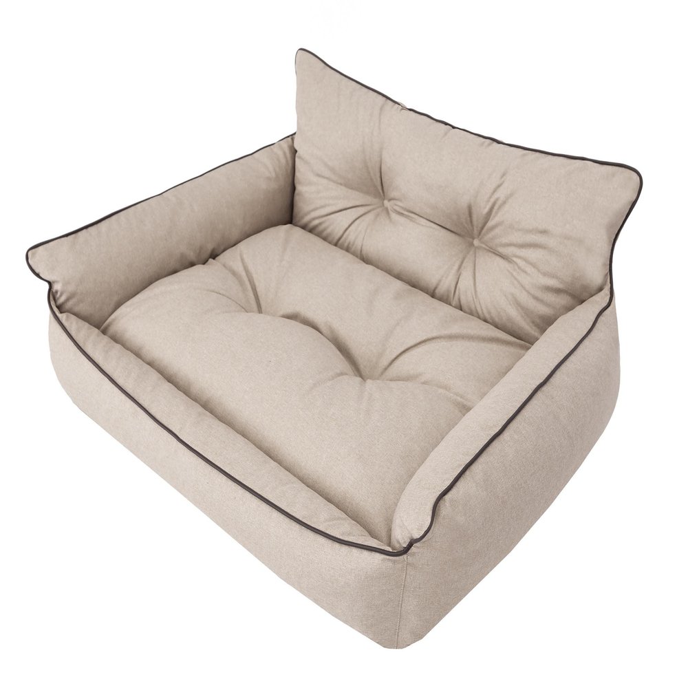 PillowPrim Quilted Dog Bed, Ekolen, XXXL - 132 x 106 cm, Beige