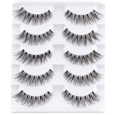 3D False Eyelashes, Natural Look, Handmade Fluffy Strip Lashes, Multipack (HS17-7)