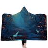 Hooded Blanket, Throw Blanket, Sleep Blanket, Starry Sky Planet Series, Natural Night Sky, Hooded Poncho Blanket for Kids - 11 view 1