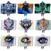 YUNHOME Hooded Blanket, Watercolor Animals, 200 x 150 cm view 2