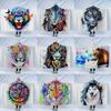YUNHOME Hooded Blanket, Colorful Watercolor Animals, Thick Throw, 200 x 150 cm view 4