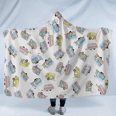 YUNHOME Hooded Blanket, Cartoon Series, 150 × 130 cm