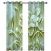 Super-Soft Eyelet Blackout Curtains with Jade-Carved Lotus Design, Noise-Reducing, Thermal-Insulating, 300 x 270 cm view 2