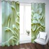 Super-Soft Eyelet Blackout Curtains with Jade-Carved Lotus Design, Noise-Reducing, Thermal-Insulating, 300 x 270 cm view 3
