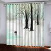 KQDMYT 3D Forest Elk Blackout Curtains, 140 x 160 cm view 1