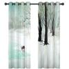 KQDMYT 3D Forest Elk Blackout Curtains, 140 x 160 cm view 4