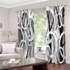 KQDMYT Blackout Curtain with 3D Digital Print, White Circle Design, 170 x 200 cm view 2