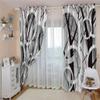 KQDMYT Blackout Curtain with 3D Digital Print, White Circle Design, 170 x 200 cm view 3