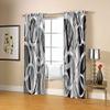 KQDMYT Blackout Curtain with 3D Digital Print, White Circle Design, 170 x 200 cm view 4