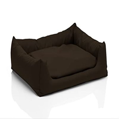 Juelle Pola Small Dog Bed with Removable Cover, XXS–XL, Dark Brown