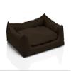 Juelle Pola Small Dog Bed with Removable Cover, XXS–XL, Dark Brown view 1