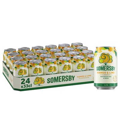 Somersby Mango & Lime Cider, Single-Use Can (24 x 0.33 L)