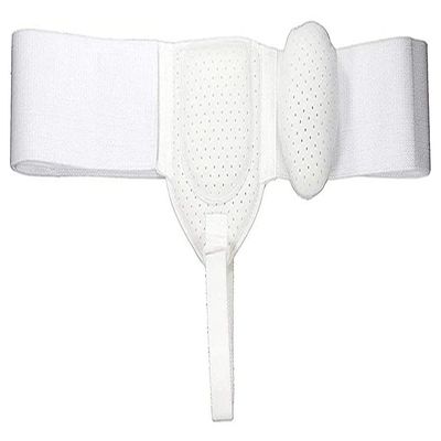 Men’s Inguinal Hernia Belt, Adjustable Hip Support, Right and Left, White