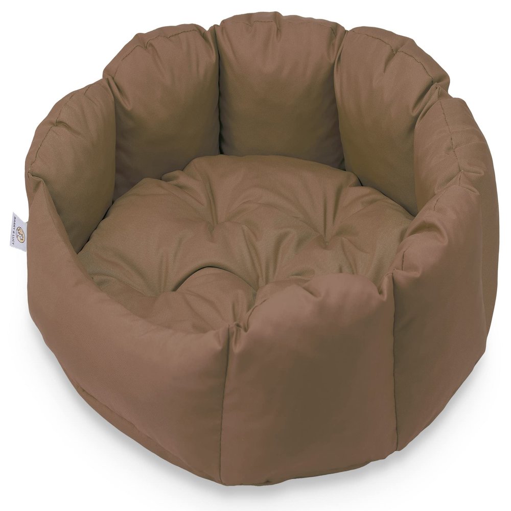 BARRY & LUCY Dog Bed with High Sides, Brown, S (40 cm)