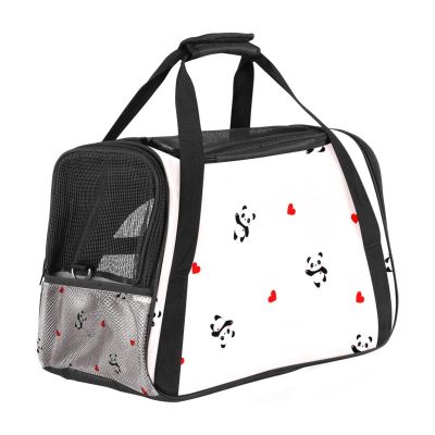 Pet Carrier Bag, Cute Bear and Love Heart, Soft-Sided, for Cats, Dogs and Puppies, Comfortable, Portable, Foldable, Airline Approved