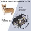Pet Carrier, Cat Head Shape, Gray/Yellow, Soft-Sided, Foldable view 2