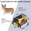 Pet Carrier Bag for Cats and Dogs, Yellow Ear, Grainy, Soft-Sided, Portable, Foldable, Airline Approved view 2