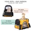 Pet Carrier Bag for Cats and Dogs, Yellow Ear, Grainy, Soft-Sided, Portable, Foldable, Airline Approved view 3
